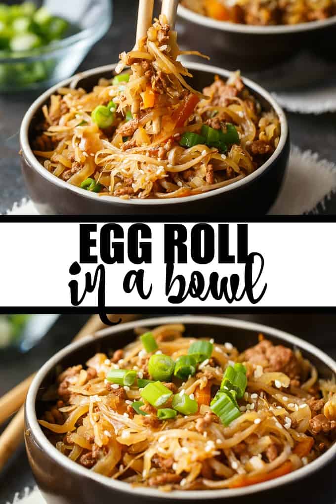 Egg Roll in a Bowl {Easy Slow Cooker Recipe} - Simply Stacie