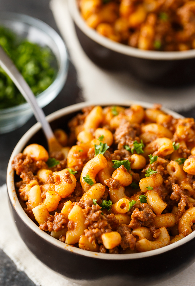 Grandma's Goulash - A comforting one-pot meal just like Grandma used to make! Enjoy tender noodles in a savory tomato-based meat sauce for an easy, delicious meal.