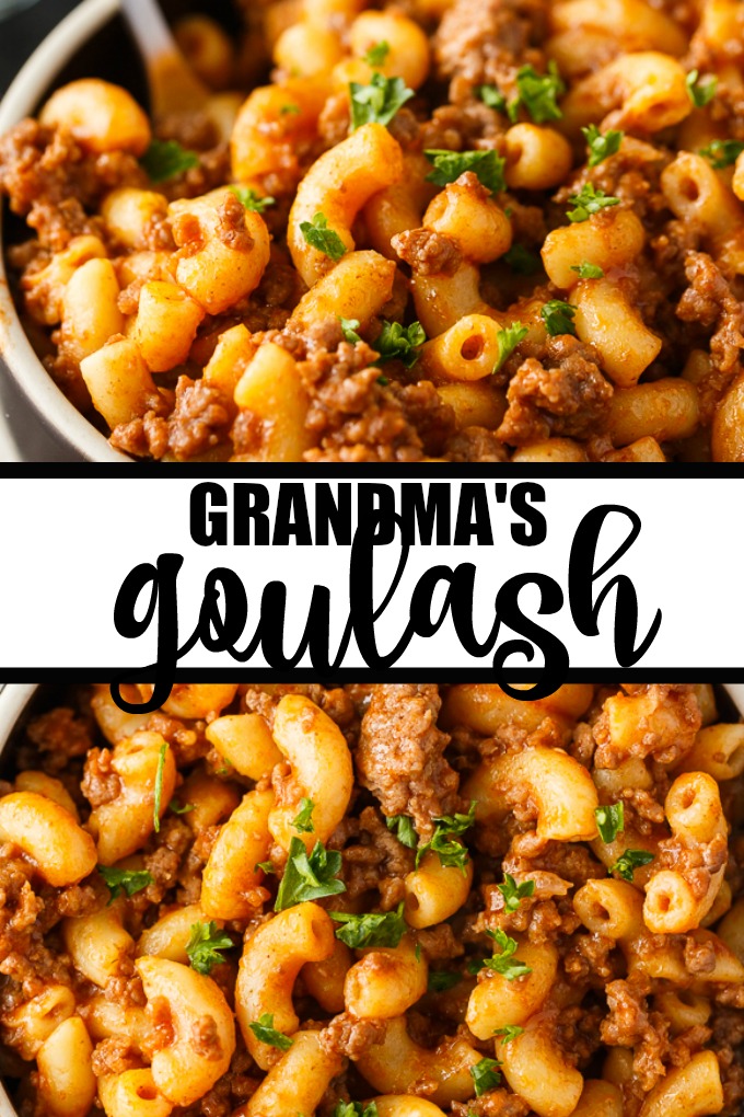 Grandma's Goulash - A comforting one-pot meal just like Grandma used to make! Enjoy tender noodles in a savory tomato-based meat sauce for an easy, delicious meal.