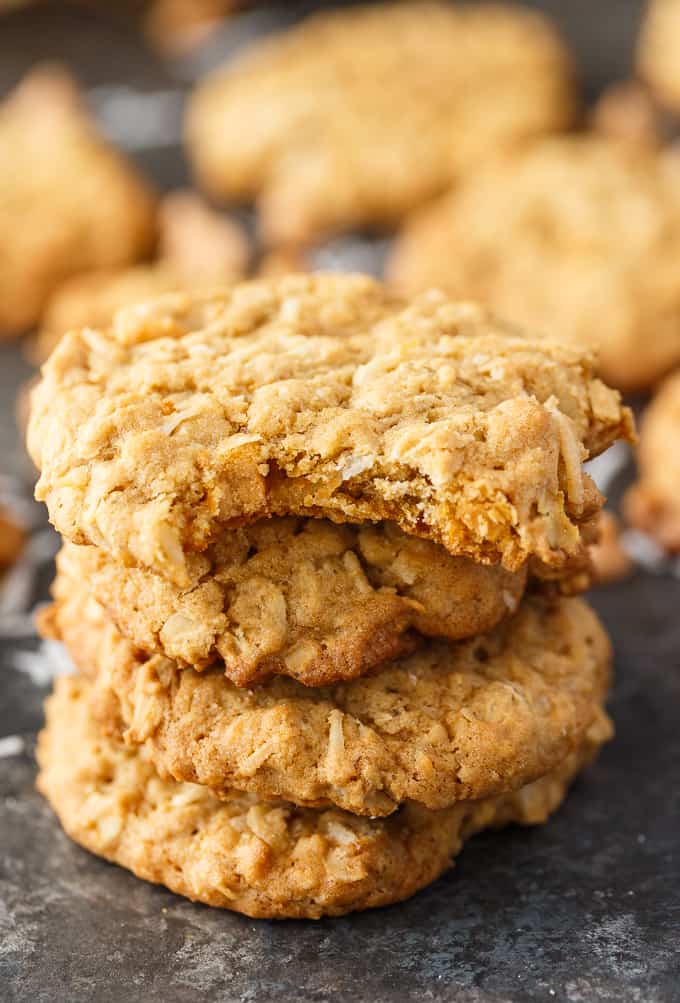 Coconut Butterscotch Cookies - Chewy and sweet cookies that can be whipped up in no time. Enjoy the delicious flavors of coconut, butterscotch and oats.
