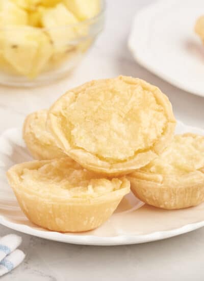 Pineapple tarts on a plate.