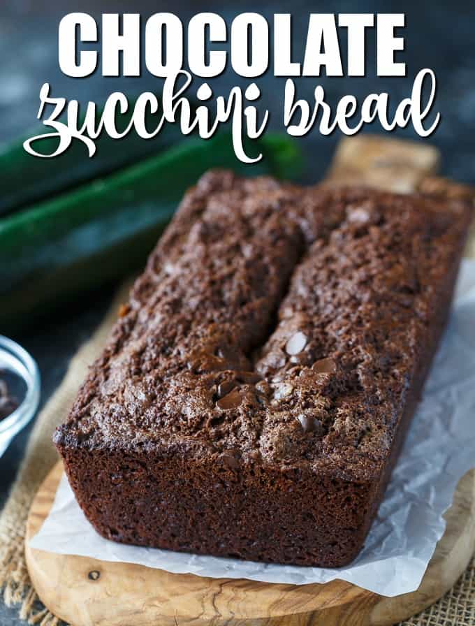 Chocolate Zucchini Bread - You won't even realize there are veggies in this moist and fudgy bread. The sweet rich chocolate flavor is out of this world.