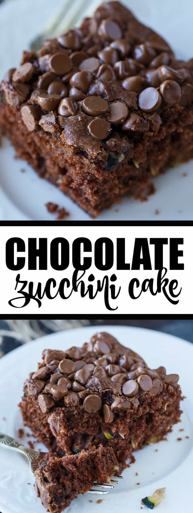 Chocolate Zucchini Cake - Rich, moist and fudgy! This easy cake recipe is the perfect dessert for any chocoholic. The perfect way to use up your garden zucchini.