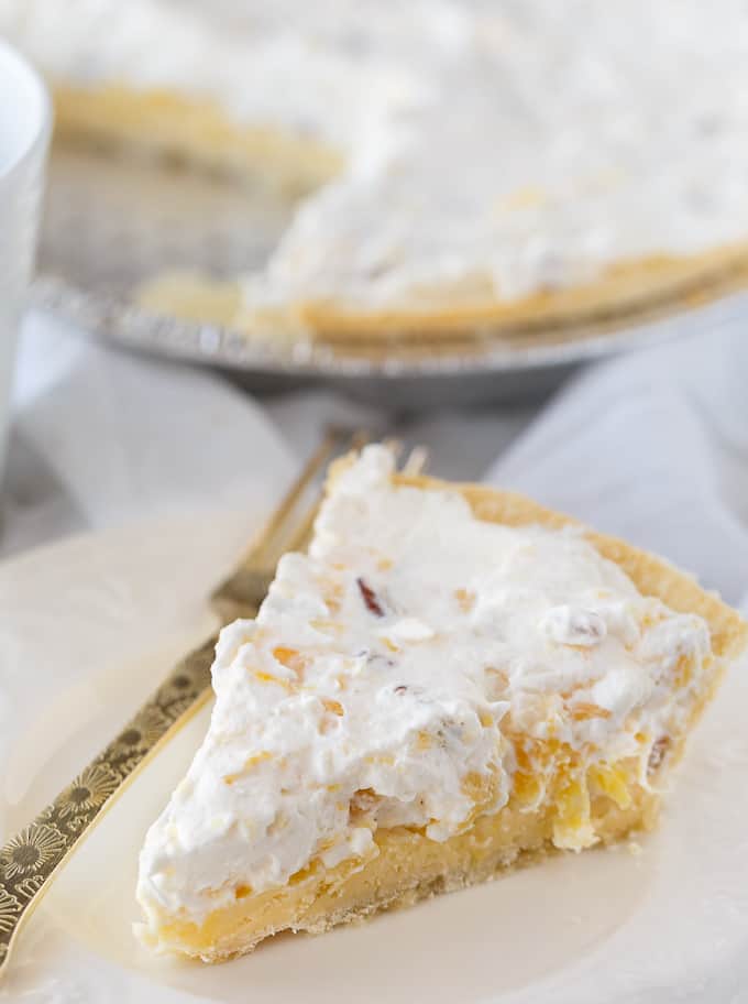 Millionaire Pie - Also known as Furr’s Cafeteria Pineapple Millionaire Pie! This easy vintage recipe takes minutes to prepare. Sweet and rich, it tastes like a million bucks!