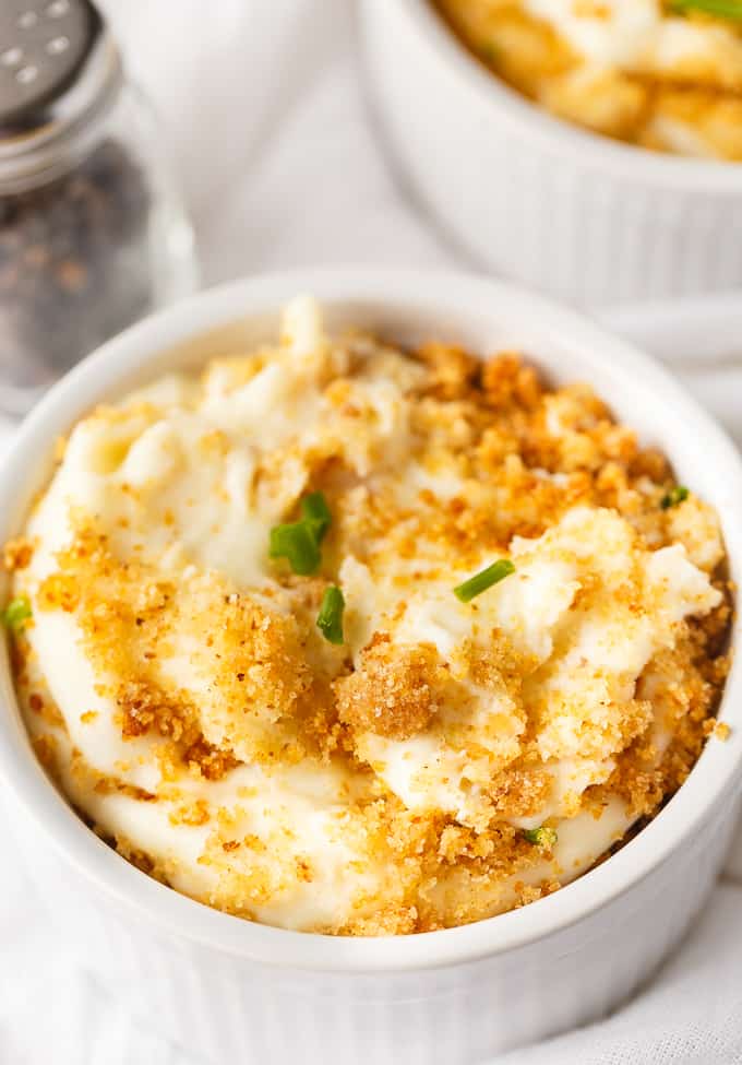 Swedish Potatoes - An old-fashioned family recipe passed down over generations. Creamy potatoes are baked with a buttery breadcrumb topping. My husband says these are the "best mashed potatoes ever".