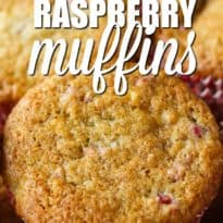 Banana Raspberry Muffins - Moist and perfectly sweet. This easy muffin recipe is made with fresh raspberries and mashed bananas with a raspberry jam center.