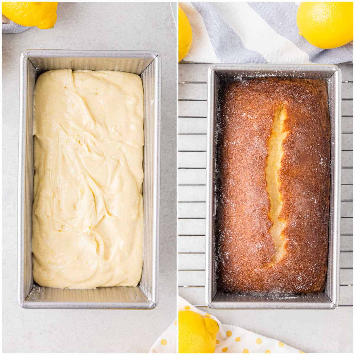 Steps to make lemon bread.