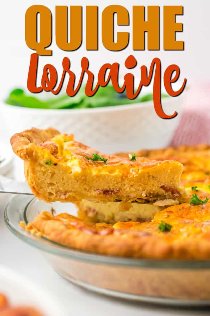 Quiche Lorraine - Easy and quick to prepare, this breakfast or brunch recipe will quickly become a weekly staple. It’s full of flavor that comes from just the right combination of bacon, cheese, half and half and eggs. Plus a little nutmeg and paprika to take it to the next level.