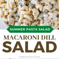 Macaroni Dill Salad - Whip up this easy pasta salad in no time to serve at your summer BBQs! Fresh dill and radishes give it an extra zip of flavor.