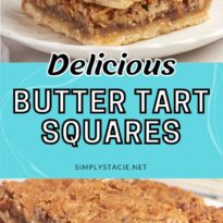 Butter Tart Squares pin collage image.