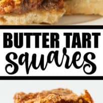 Butter Tart Squares - Canada's BEST dessert! Gooey butter tart filling packed with pecans on a sweet buttery crust.