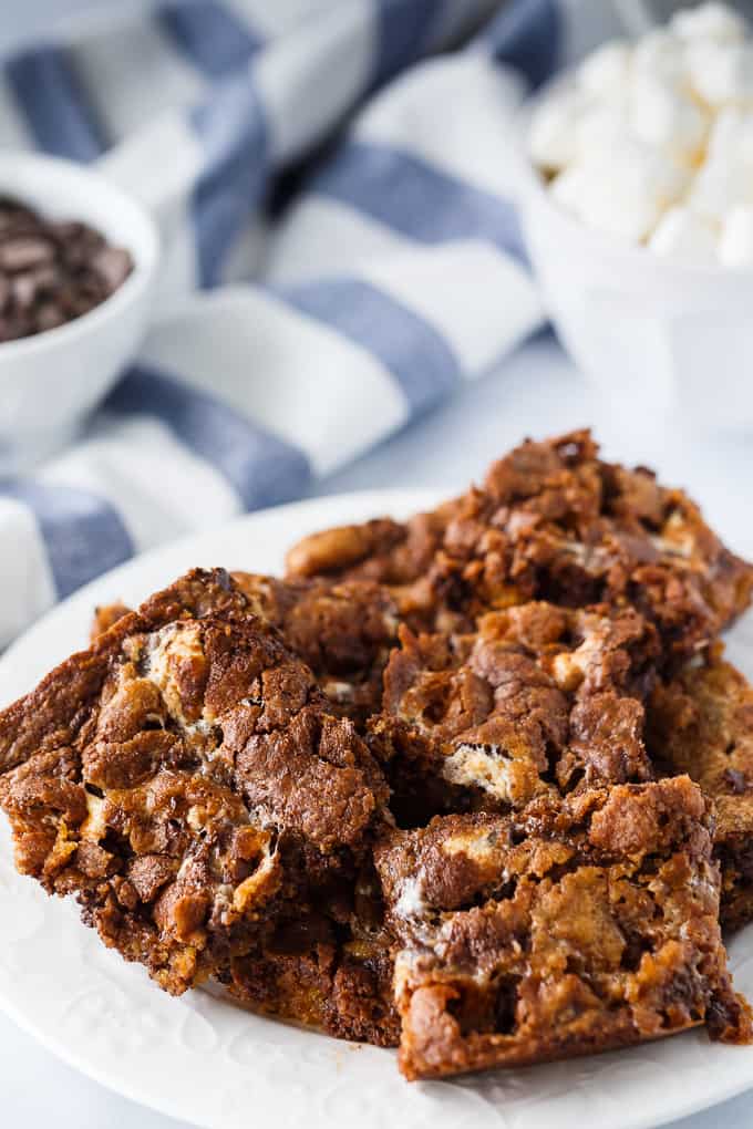 Disappearing Marshmallow Brownies - A sweet church cookbook brownie recipe filled with chocolate, butterscotch and marshmallows. Each bite is pure decadence.