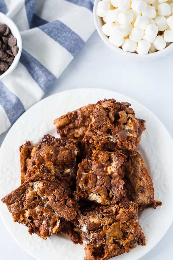 Disappearing Marshmallow Brownies - A sweet church cookbook brownie recipe filled with chocolate, butterscotch and marshmallows. Each bite is pure decadence.