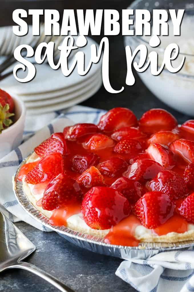 Strawberry Satin Pie - A beloved vintage summer pie that is worth the extra effort. Layers of toasted almonds, creamy and sweet vanilla filling and luscious strawberries enveloped in a shiny glaze make this dessert a huge hit.