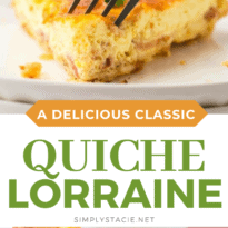 Quiche Lorraine - Easy and quick to prepare, this breakfast or brunch recipe will quickly become a weekly staple. It’s full of flavor that comes from just the right combination of bacon, cheese, half and half and eggs. Plus a little nutmeg and paprika to take it to the next level.