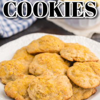 Banana Cookies - These simple cookies taste like banana bread and are the perfect way to use up your ripe bananas. Serve these soft, cake-like treats for breakfast, dessert or a quick snack.