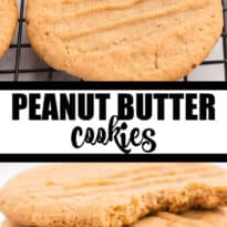 Peanut Butter Cookies - This classic homemade cookie recipe is quick and easy to make. Each bite is soft, chewy and full of peanut butter flavor that everyone knows and loves.