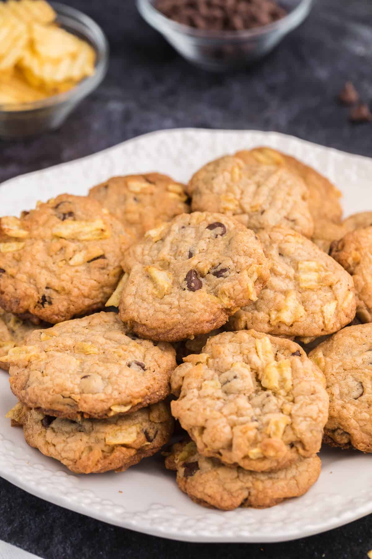 plate of potato chip cookies