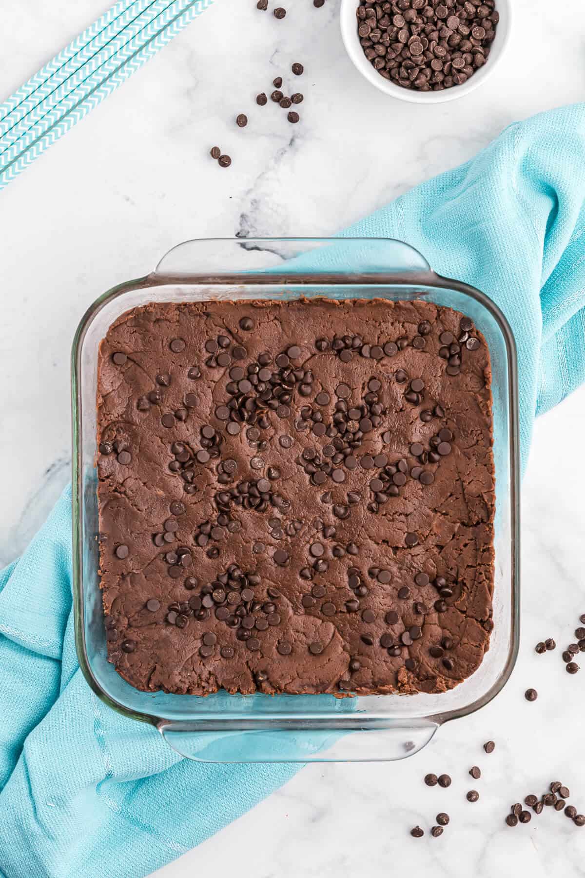 Chocolate Cake Batter Fudge - This easy fudge recipe is no bake and made with a box of cake mix. Each bite is rich and fudgy!