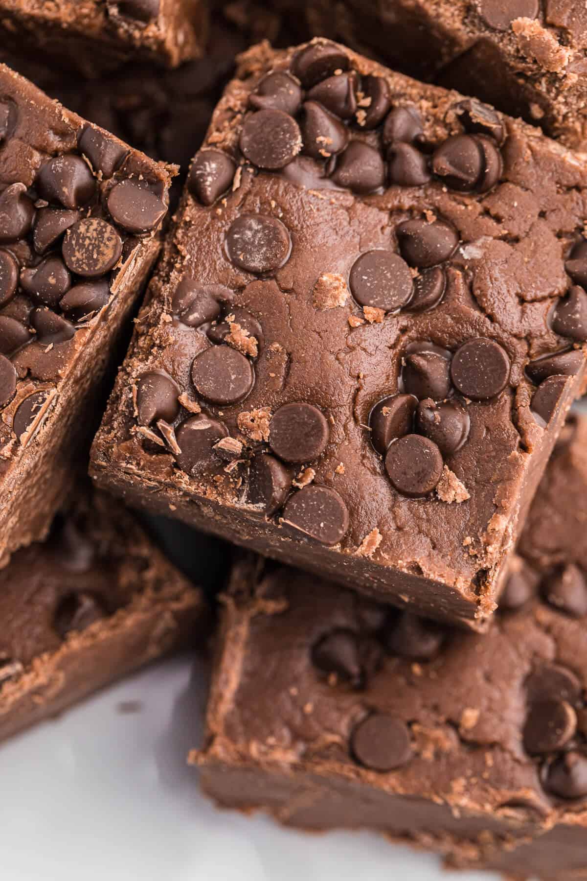 Chocolate Cake Batter Fudge - This easy fudge recipe is no bake and made with a box of cake mix. Each bite is rich and fudgy!