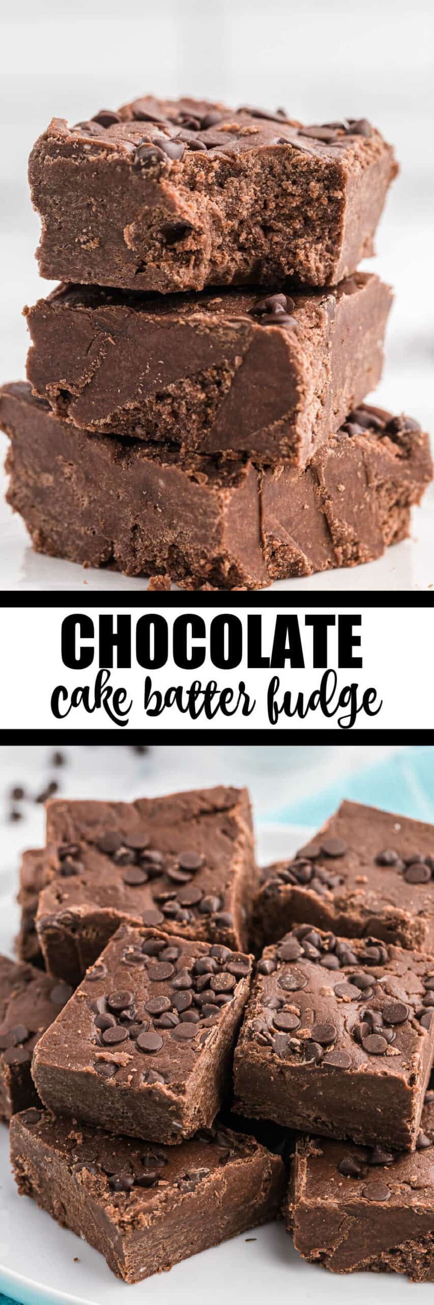 Chocolate Cake Batter Fudge Simply Stacie