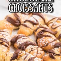 Air Fryer Chocolate Crescent Rolls Recipe - Make these chocolate stuffed crescent rolls in your air fryer. Wrap Pillsbury crescent roll dough around a spoonful of sweet and rich Nutella. Ready to eat in minutes! Such a delicious and easy dessert everyone loves.
