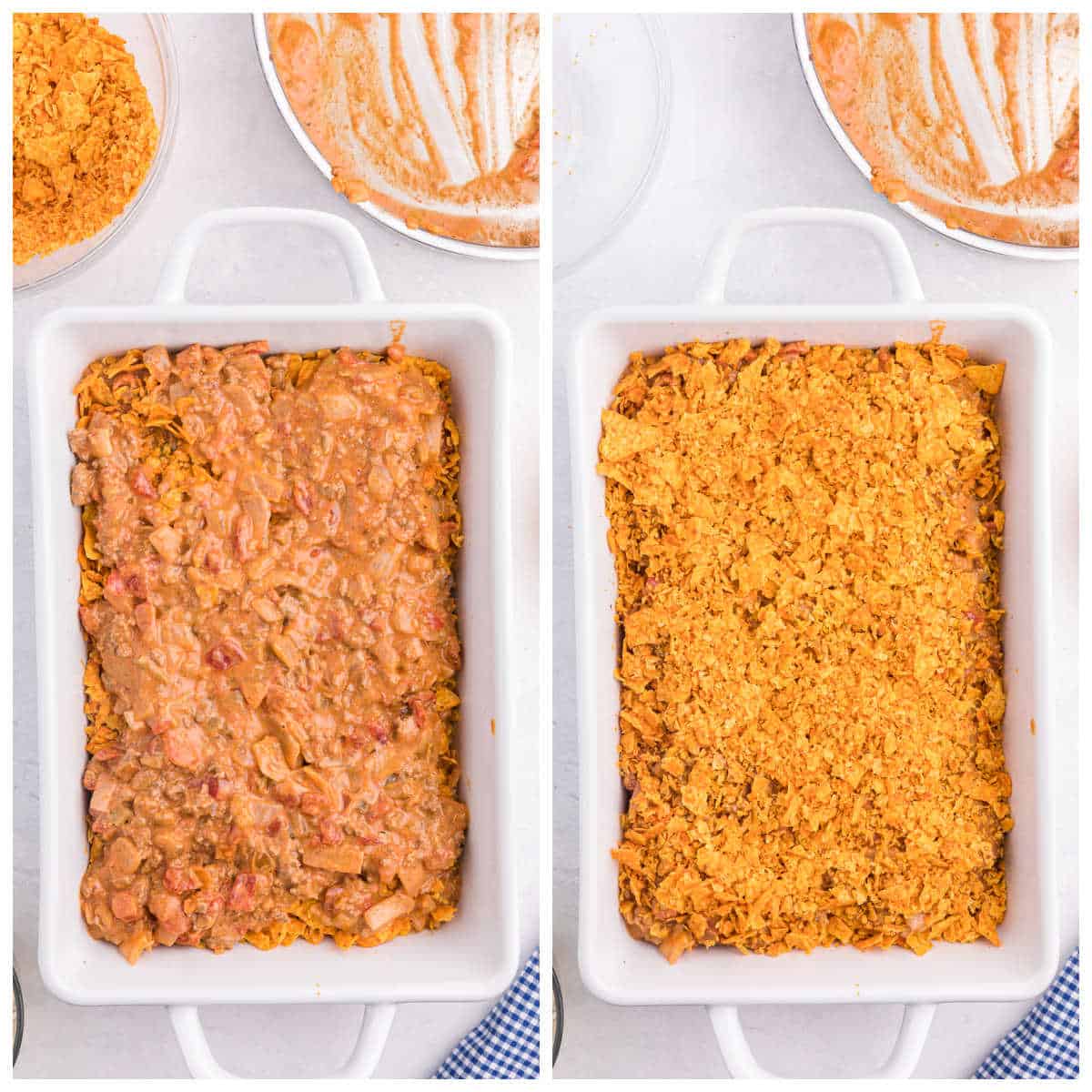 Step by step process to make Doritos Casserole