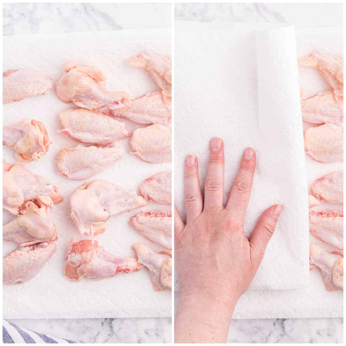 air fryer chicken wings prep