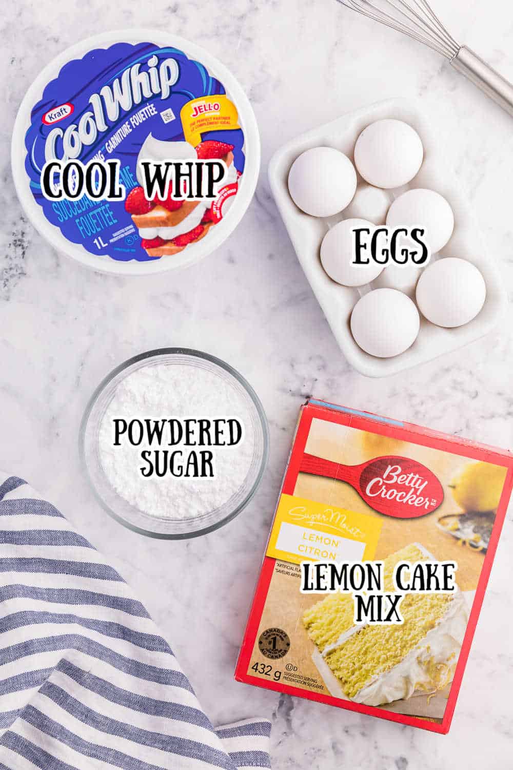 Cool Whip Cookies Recipe ingredients