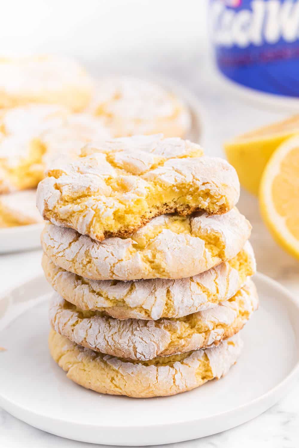 Cool Whip Cookies Recipe - One of the easiest cookie recipes you'll ever make. Grab a box of your favorite cake mix, Cool Whip, an egg and powdered sugar and get started! Create a variety of flavors like lemon, strawberry, red velvet, funfetti, chocolate and more.