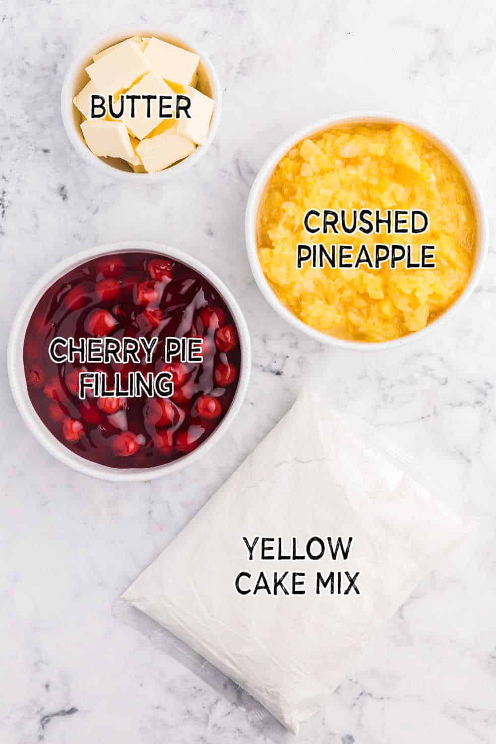 cherry pineapple dump cake ingredients