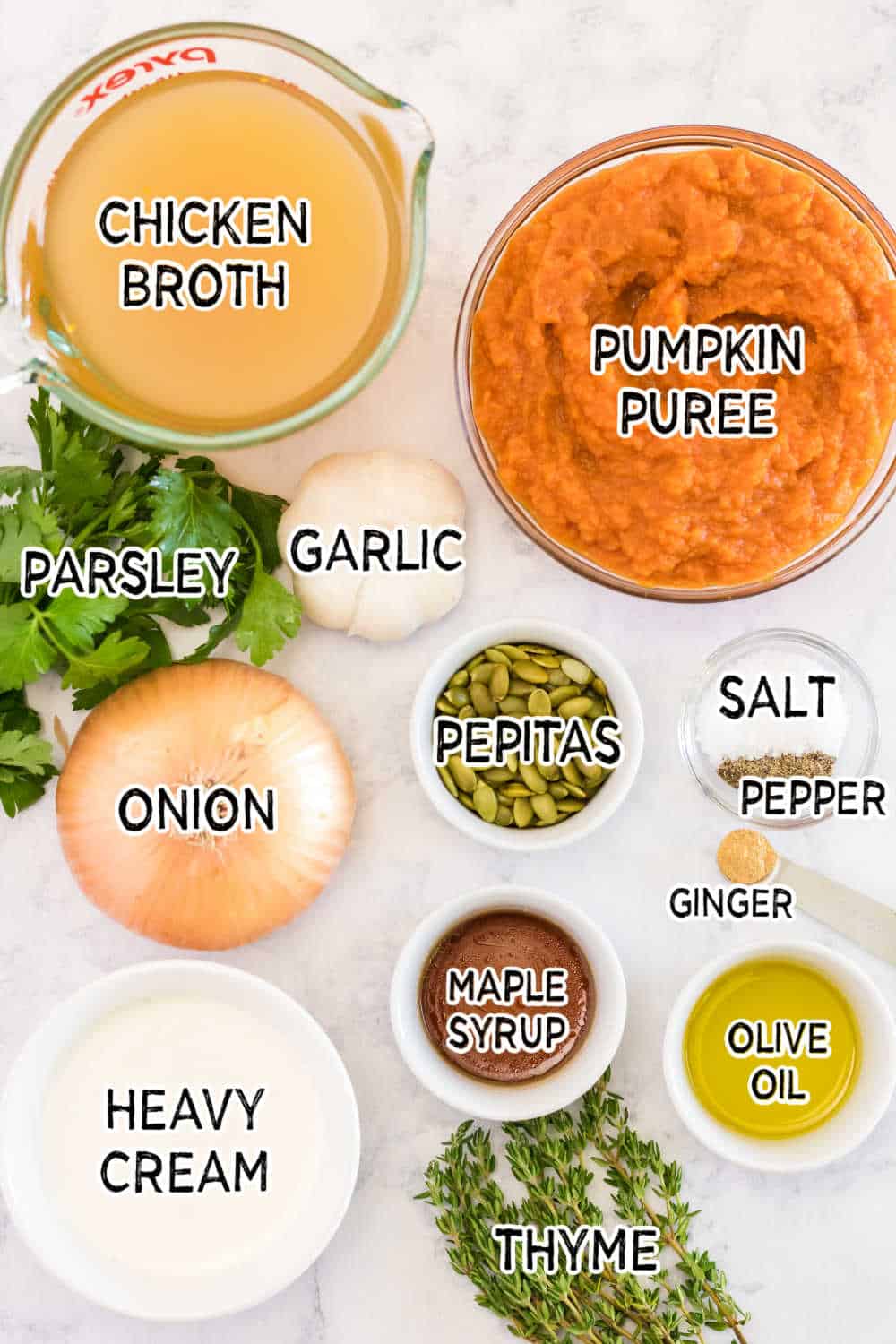 Pumpkin Soup ingredients