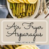 air fryer asparagus collage