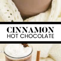 cinnamon hot chocolate collage pin