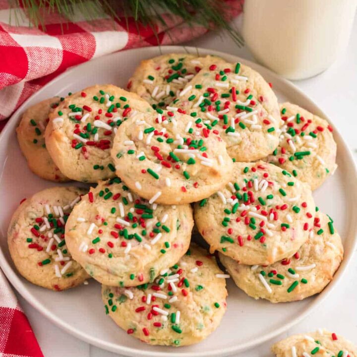 Christmas Cake Mix Cookies