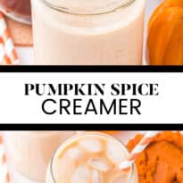 pumpkin spice creamer collage