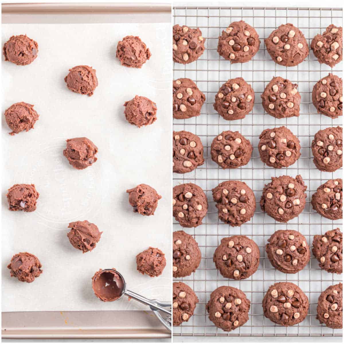 hot chocolate cookies prep