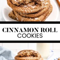 cinnamon roll cookies pin collage