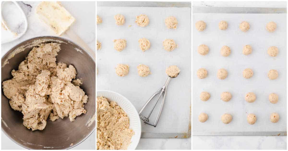 snowball cookies prep