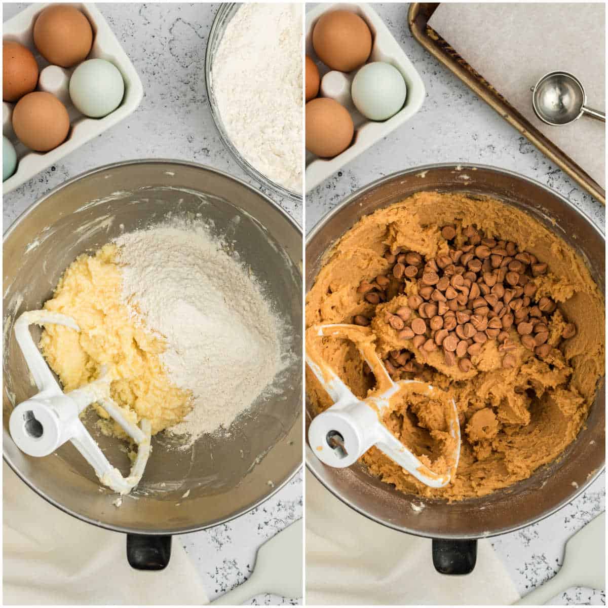 butterscotch pudding cookies prep