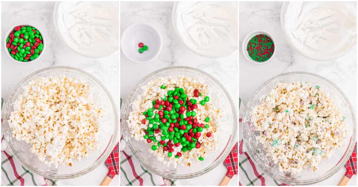 christmas popcorn prep