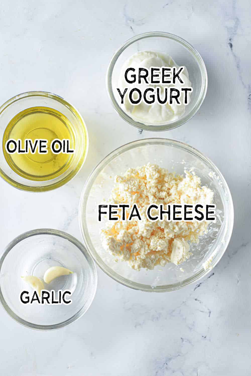 ingredients for feta dip