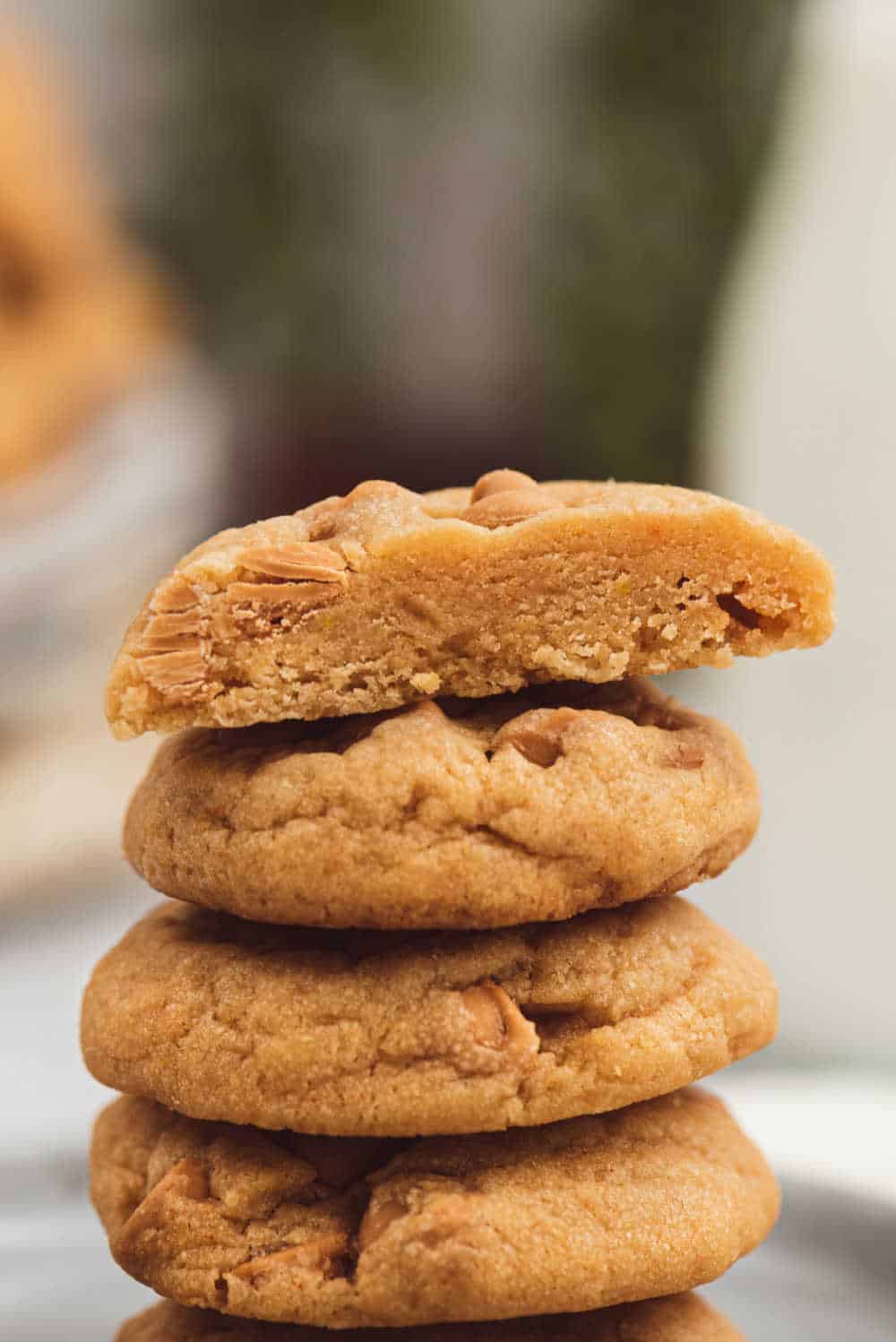 A stack of butterscotch pudding cookies