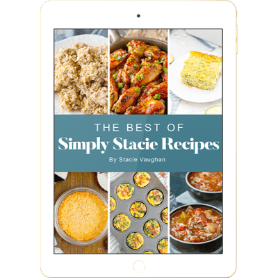 simply stacie recipes banner on ipad