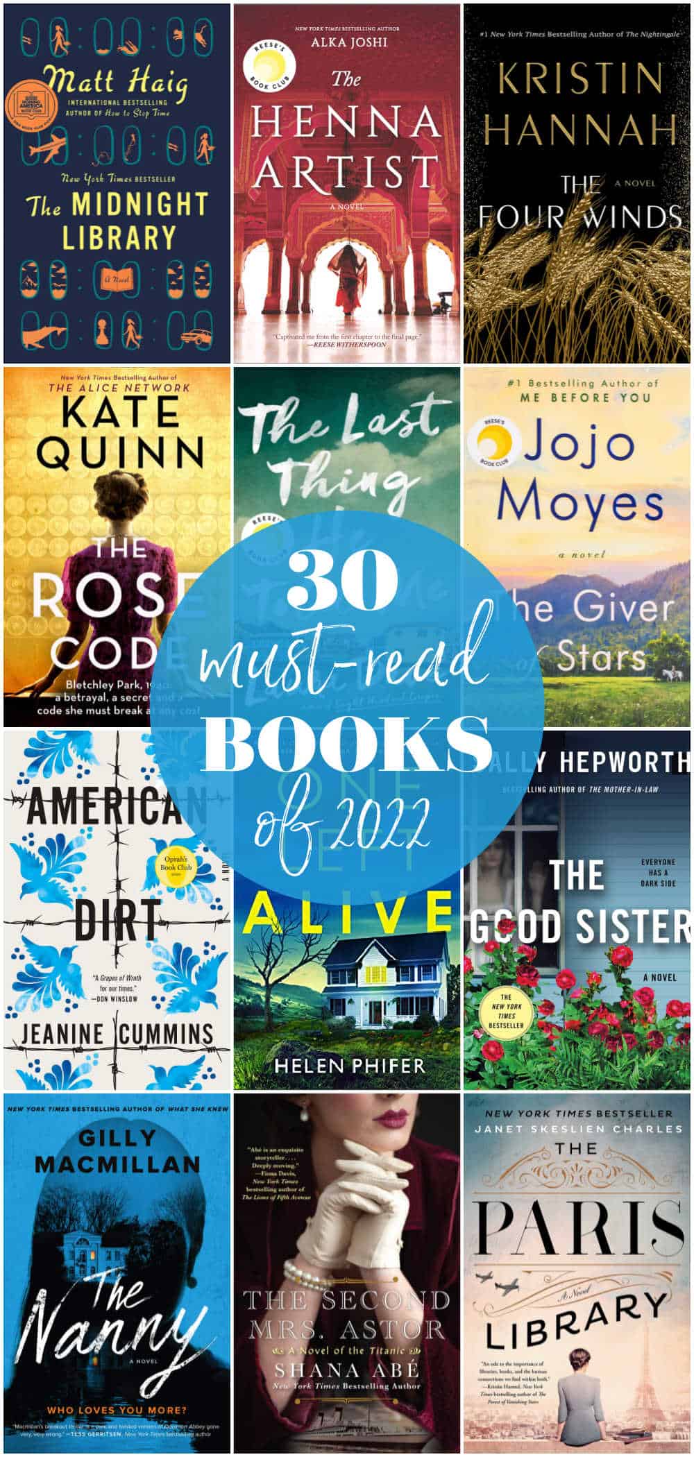 images of book covers of recommended books to read in 2022