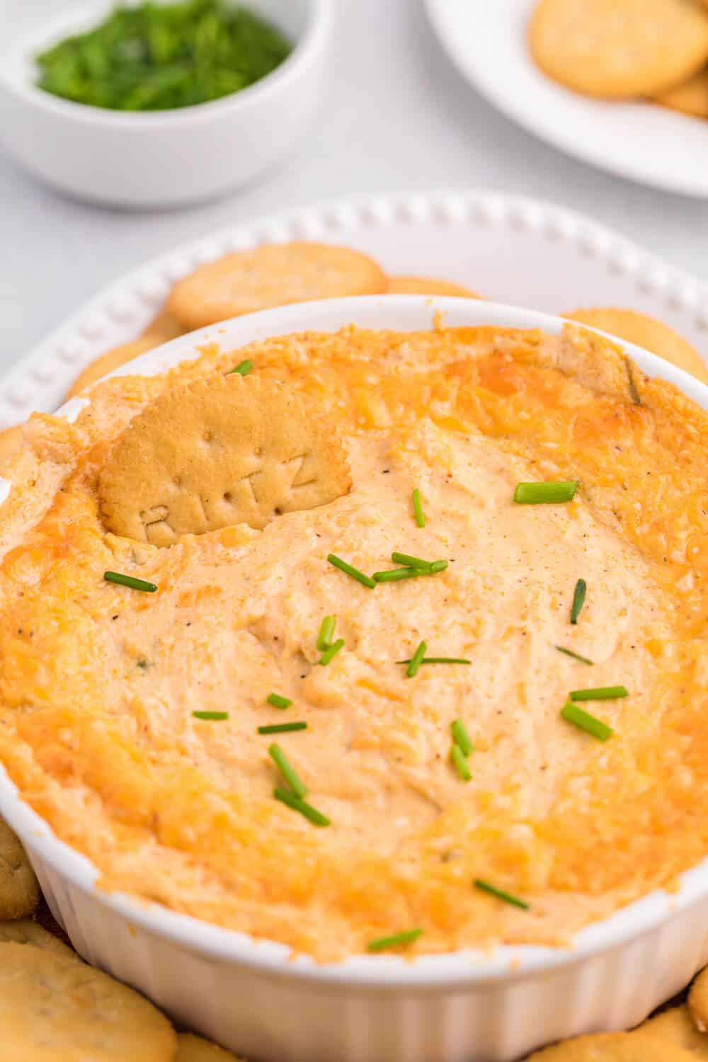 Crab dip with a Ritz cracker in it.