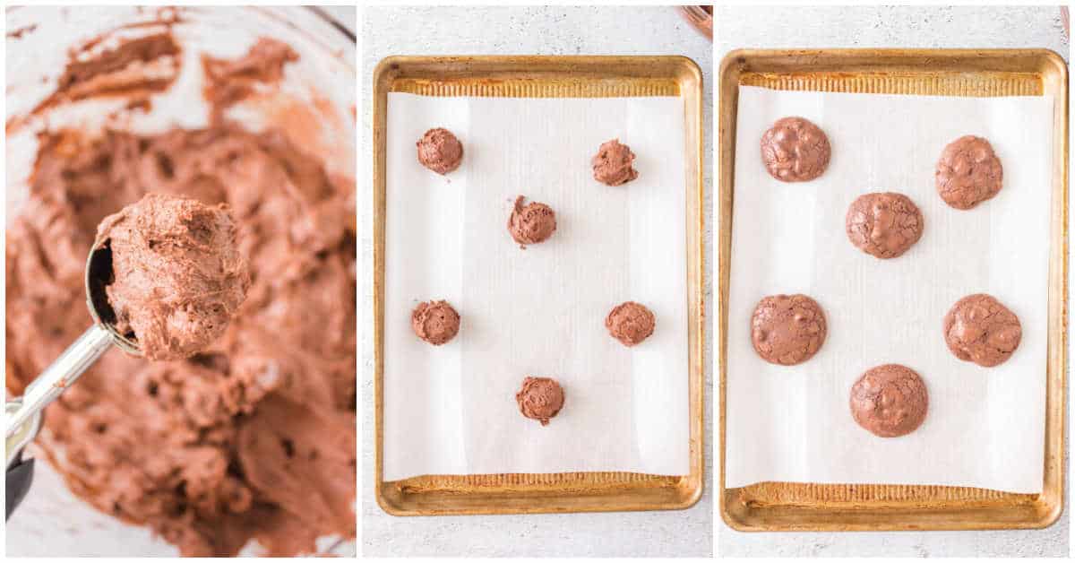 brownie mix cookies prep