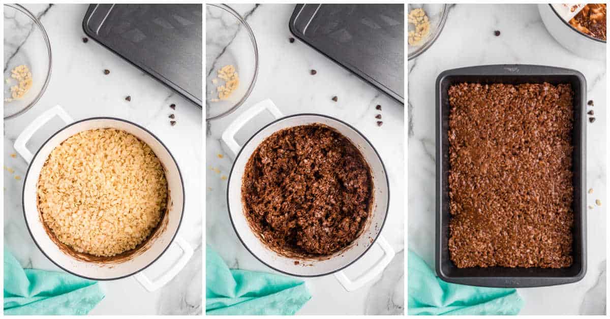 chocolate rice krispies prep.