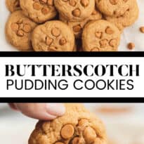 butterscotch pudding cookies small collage