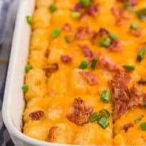 The recipe in a pan.